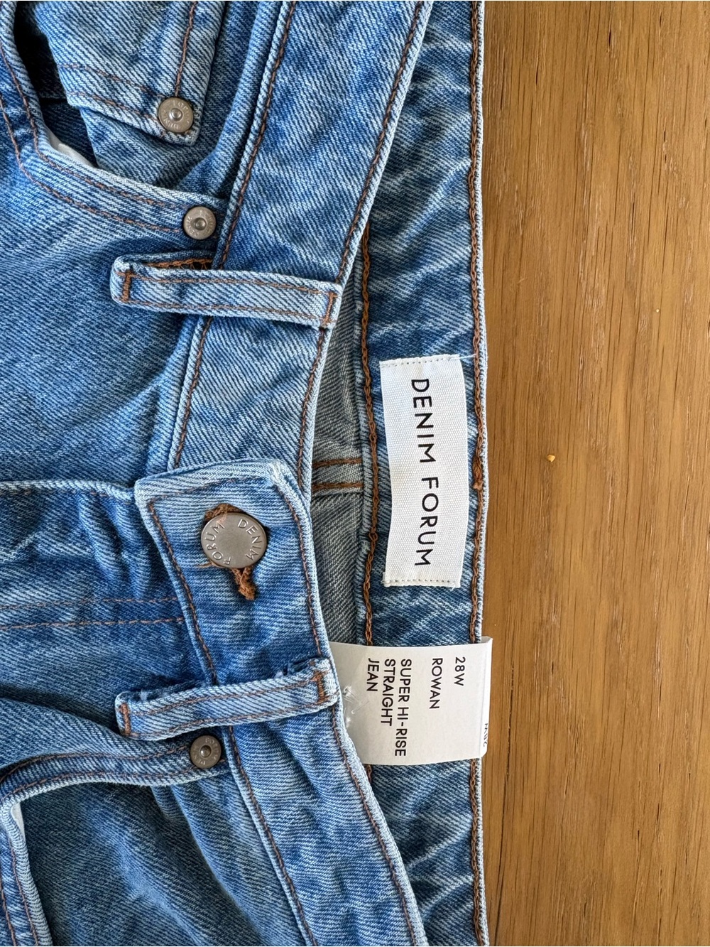 Denim Forum Rowan Super Hi-Rise Straight Jean - Picture 4 of 5